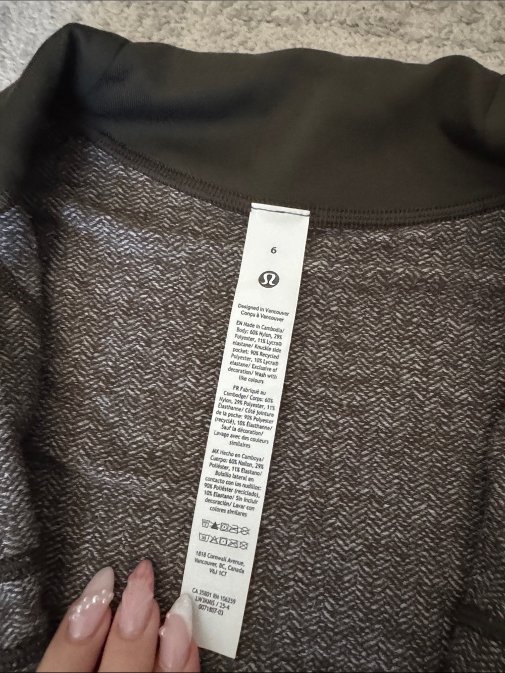 lululemon athletica Charcoal Gray Zip-Up Bomber Jacket - Picture 4 of 5